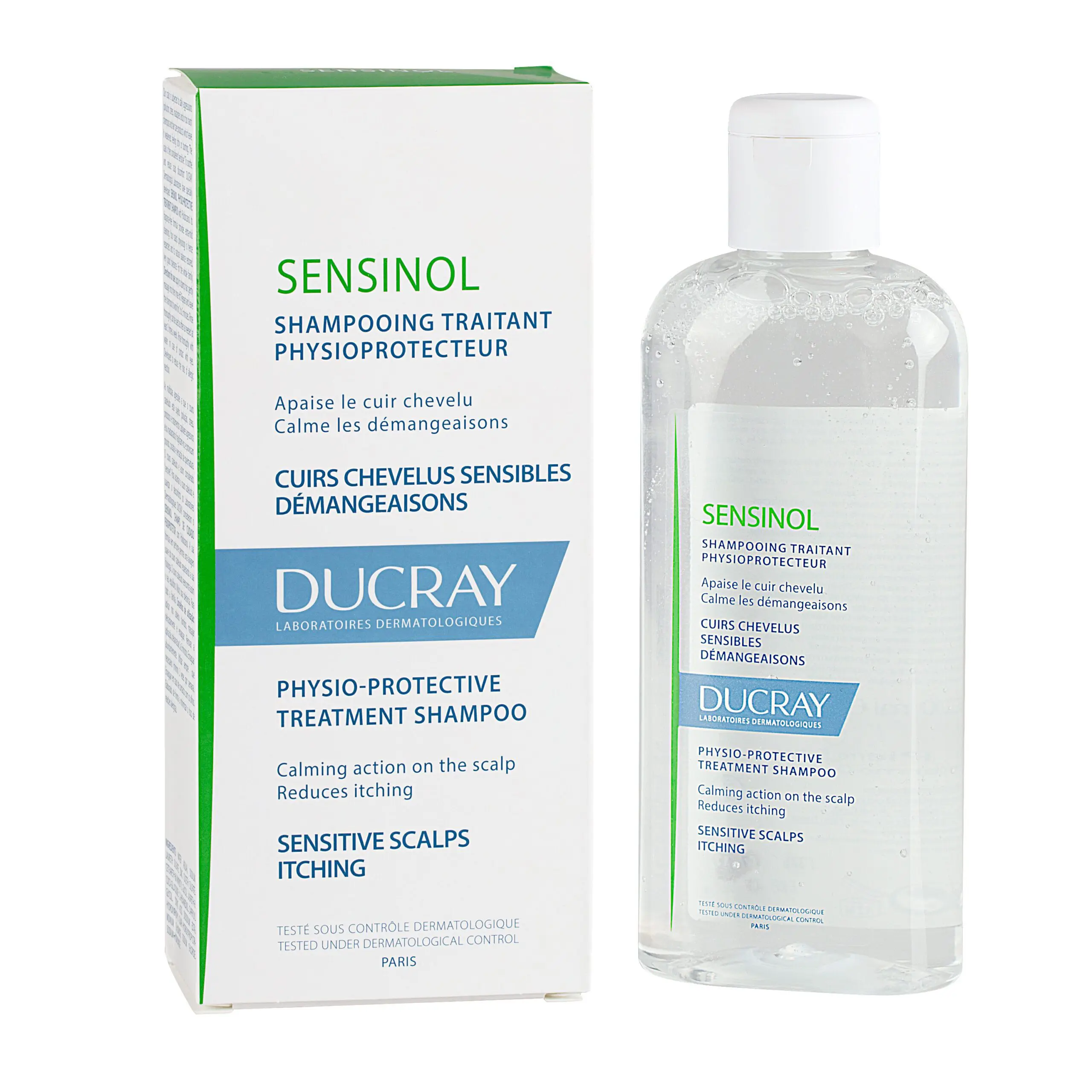 DUCRAY-sensinol-physio-protective-treatment-shampoo-front-outer-packaging-200ml-3282779317658 DUCRAY SENSINOL Shampooing 200 ml – Image 1