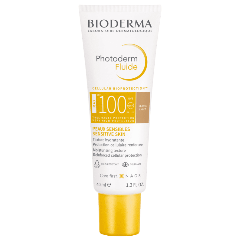 bioderma-photoderm-max-fluide-tientee-claire-spf100-40ml BIODERMA PHOTODERM MAX SPF 100+ 40ML CRÈME SOLAIRE TEINTÉE CLAIRE – Image 1