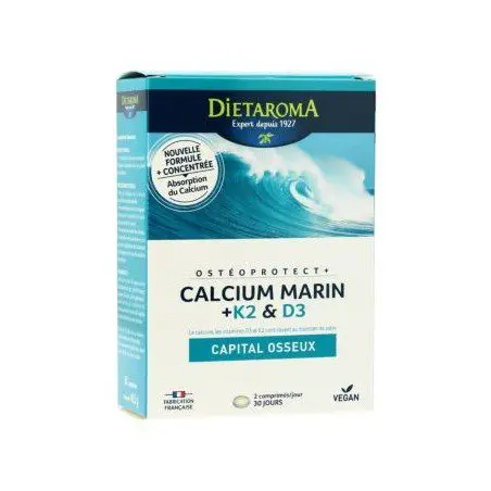 DIETAROMA CALCIUM MARIN + K2 & D3 - 60 CAPSULES – Image 1