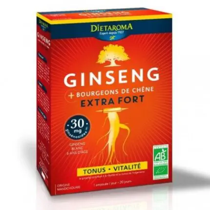 DIETAROMA GINSENG EXTRA FORT BIO - TONUS ET VITALITÉ 20 AMPOULES