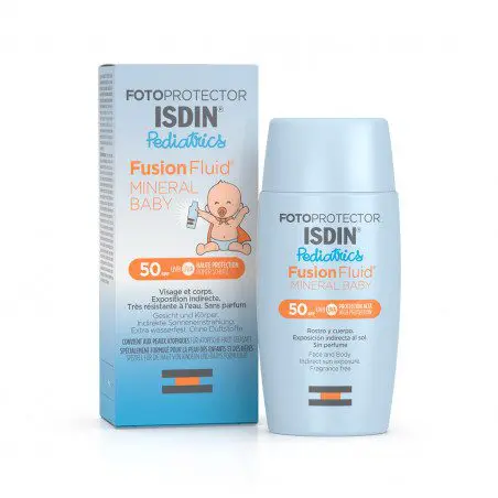isdin-fotoprotecteur-fusion-water-mineral-bebe-pediatrics-spf50-50ml ISDIN FOTOPROTECTEUR FUSION WATER MINERAL BÉBÉ PEDIATRICS SPF50+ 50ML – Image 1