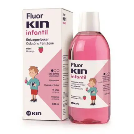 KIN FLUOR BAIN DE BOUCHE ENFANT FRAISE 500ML