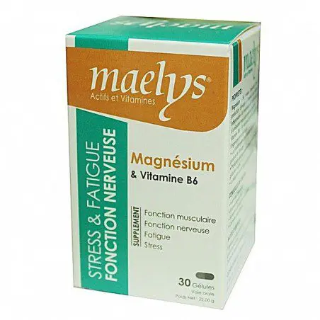 maelys-magnesium-vitamine-b6-30-gelules MAELYS MAGNÉSIUM VITAMINE B6 30 GÉLULES – Image 1