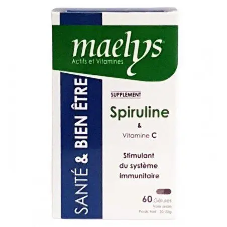 MAELYS SPIRULINE & VITAMINE C 60 GÉLULES – Image 1
