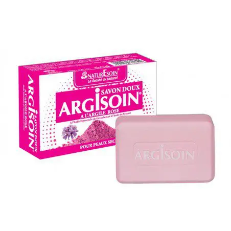 NATURE SOIN ARGISOIN SAVON DOUX A L’ARGILE ROSE 125G – Image 1