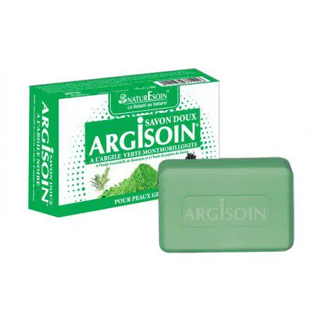 naturesoin-argisoin-savon-doux-a-largile-verte-125g NATURE SOIN ARGISOIN SAVON DOUX A L’ARGILE VERTE 125G – Image 1