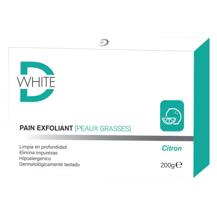 D-White Savon Pain Exfoliant Peaux Grasses 200g – Image 1
