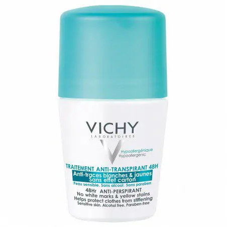VICHY TRAITEMENT ANTI-TRANSPIRANT - ANTI-TRACES BLANCHES ET JAUNES 48H (BILLE) 50ML – Image 1