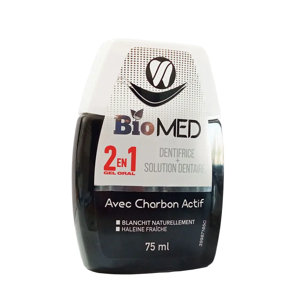 BIOMED DENTIFRICE CHARBON ACTIVE 75mL – Image 1