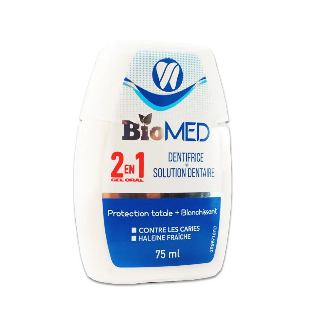 BIOMED DENTIFRICE PROTECTION TOTALE BLANCHISSANT 75mL – Image 1