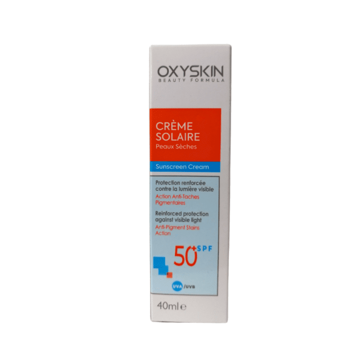 OXYSKIN CREME SOLAIRE  PEAUX SECHES 40 ML SPF 50+ – Image 1