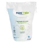 PADS BIO 180 RECTANGLES DE COTON 8X10CM